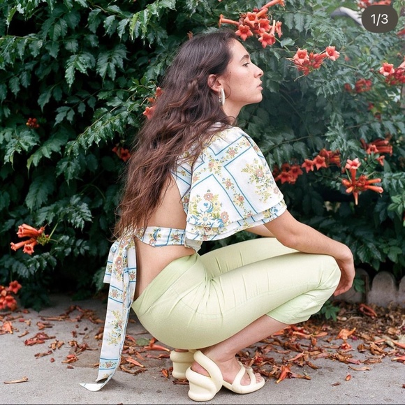 OOAK Heavy Flow “Moon” wrap top in Vienna, size S - Picture 3 of 9